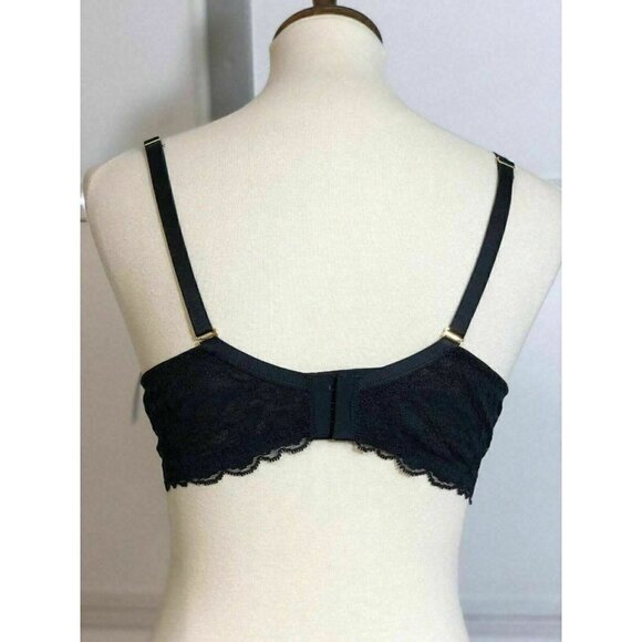 Soma Womens Black Floral LIMITED EDITION Satin & Lace Perfect Coverage Bra - Picture 9 of 12